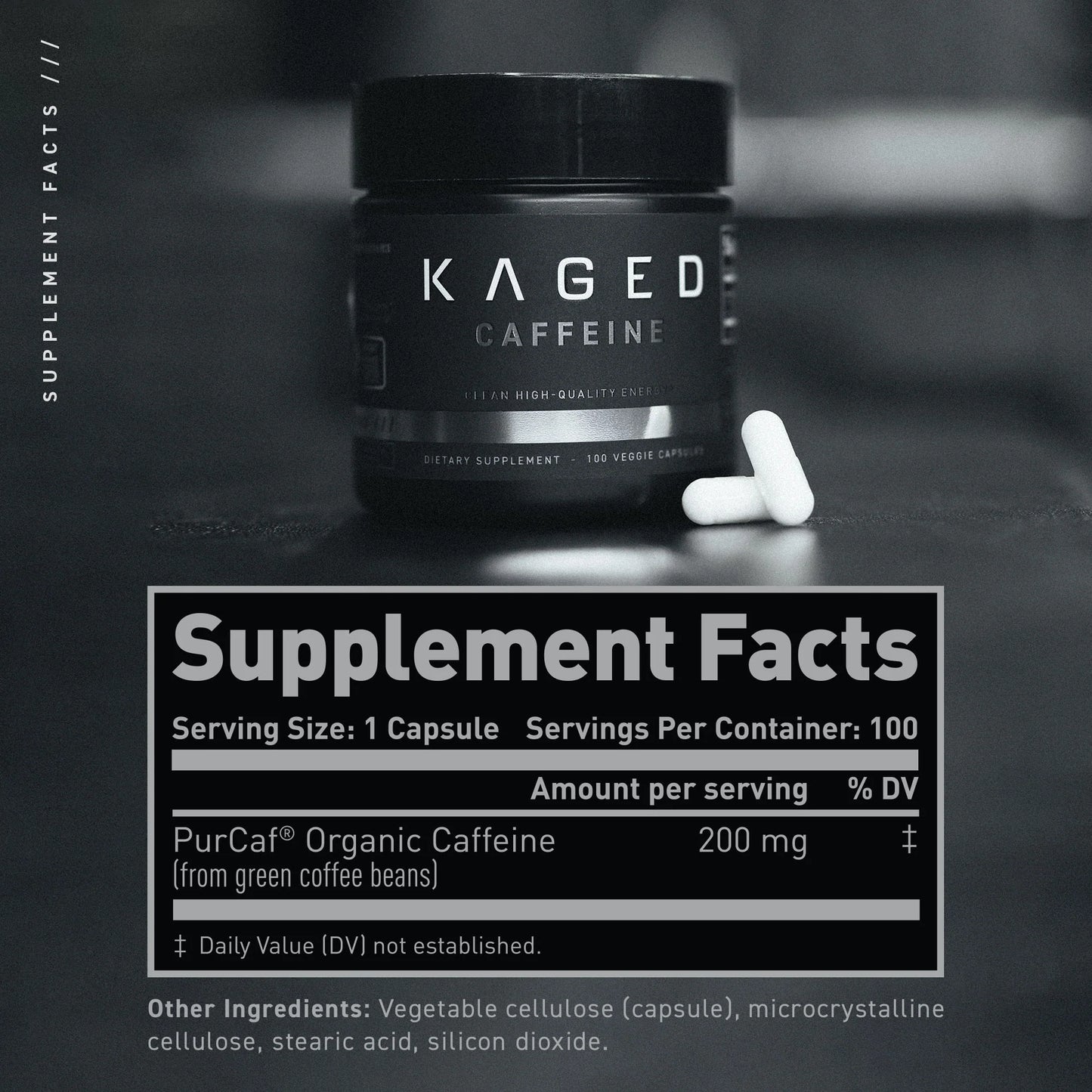 KAGED Caffeine Caplets