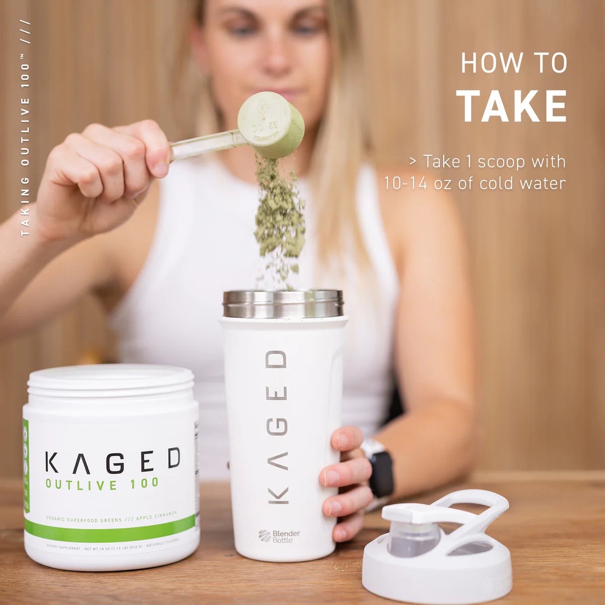 KAGED Outlive Greens Powder
