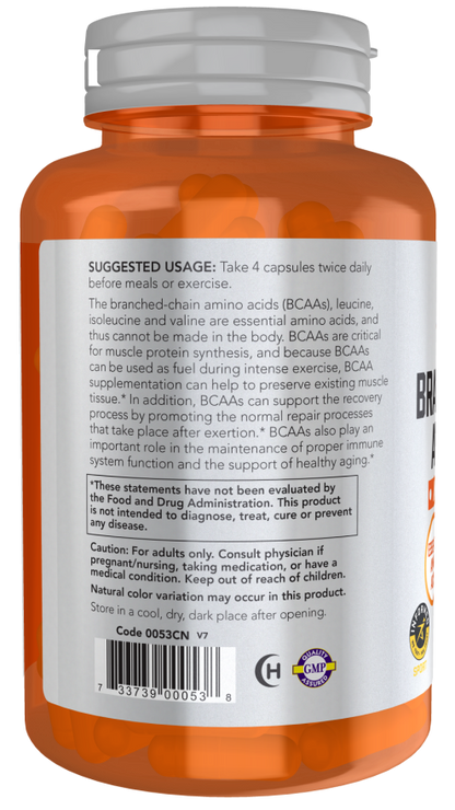 NOW BCAA Branched-Chain Amino Acids