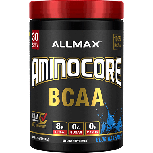 Allmax aminocore bcaa 30 servings 315g Blue raspberry flavour