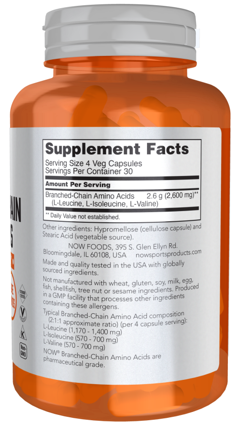 NOW BCAA Branched-Chain Amino Acids