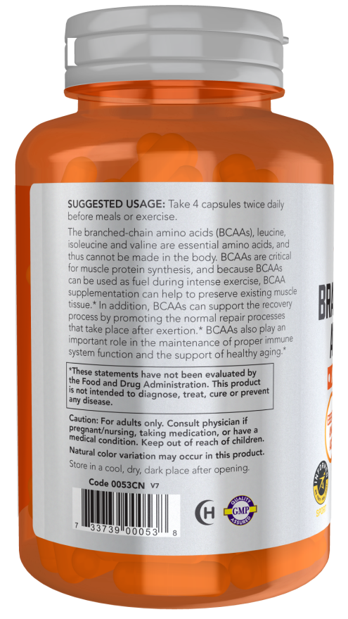 NOW BCAA Branched-Chain Amino Acids
