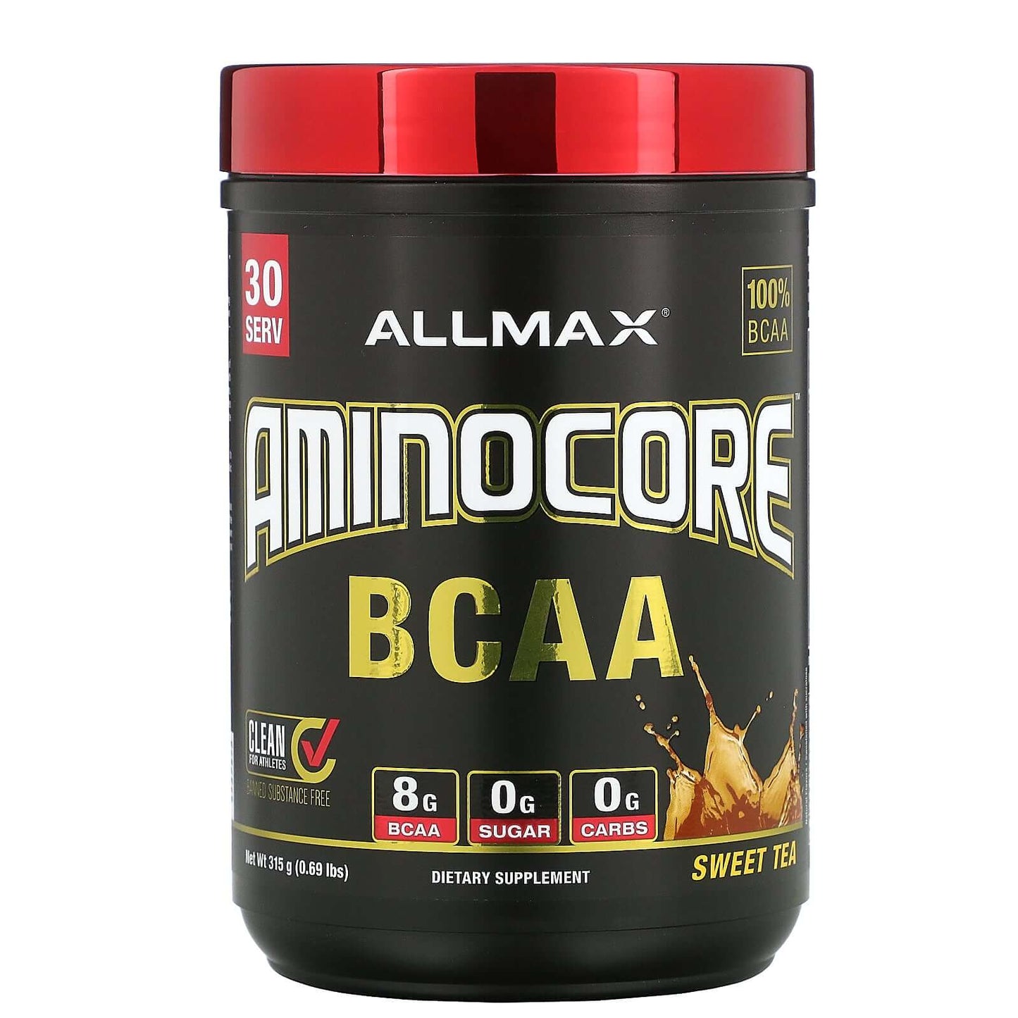 Allmax aminocore bcaa 30 servings 315g sweet tea flavour