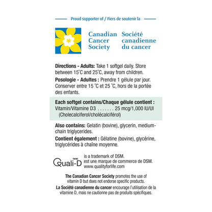 6106_Vitamin D 1000IU Softgel_Label