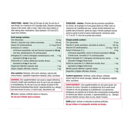 4962 Zinc Lozenges Label
