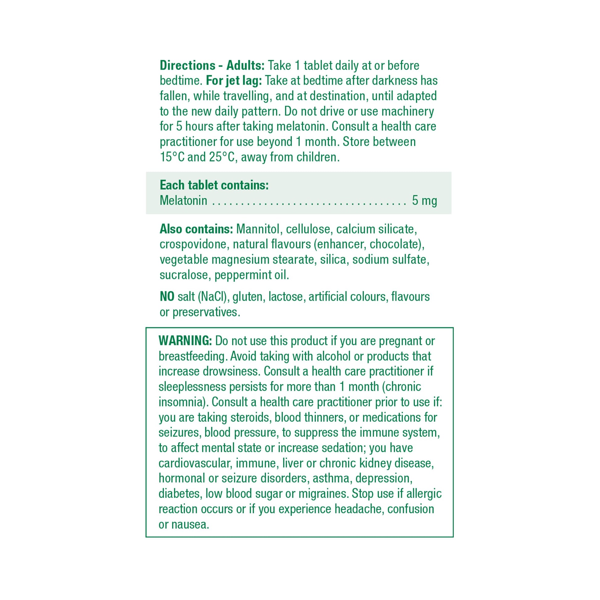 6212_Melatonin 5mg Fast Dissolving Chocolate Mint_Label EN