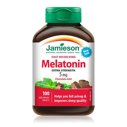 6212_Melatonin 5mg Fast Dissolving Chocolate Mint_Bottle EN