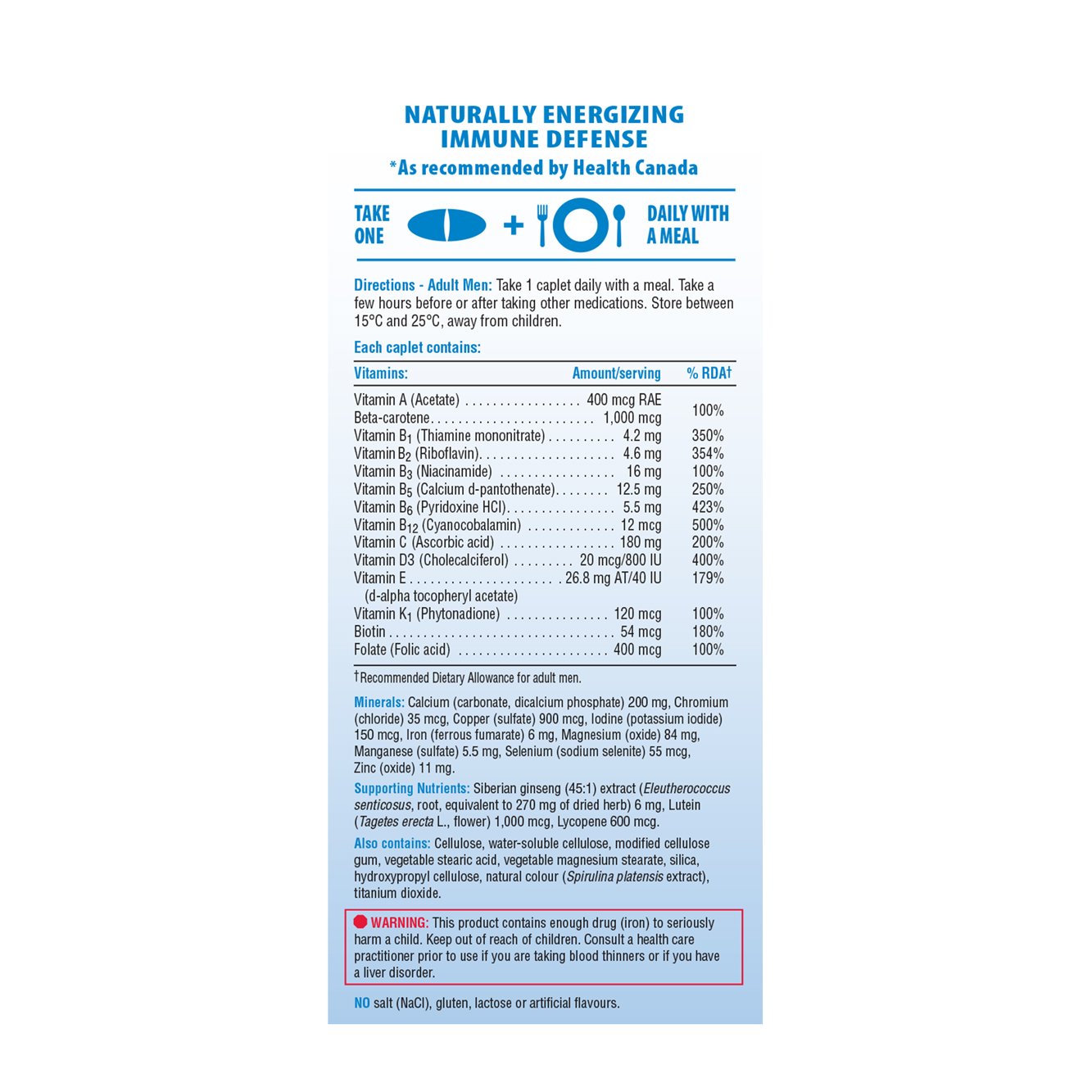 7870_100% Complete Multivitamin for Men_Label