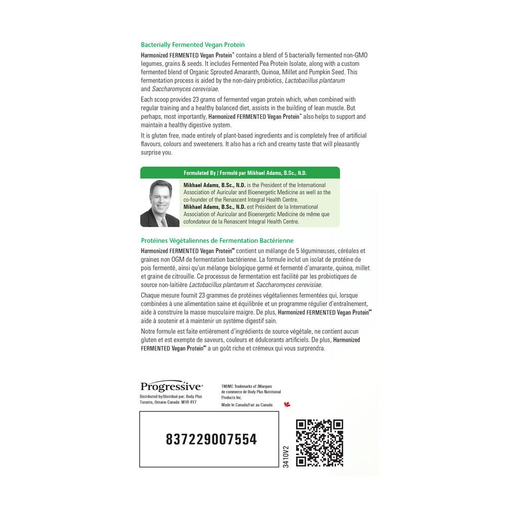 PV3410 Harmonized Fermented Vegan Protein Chocolate label