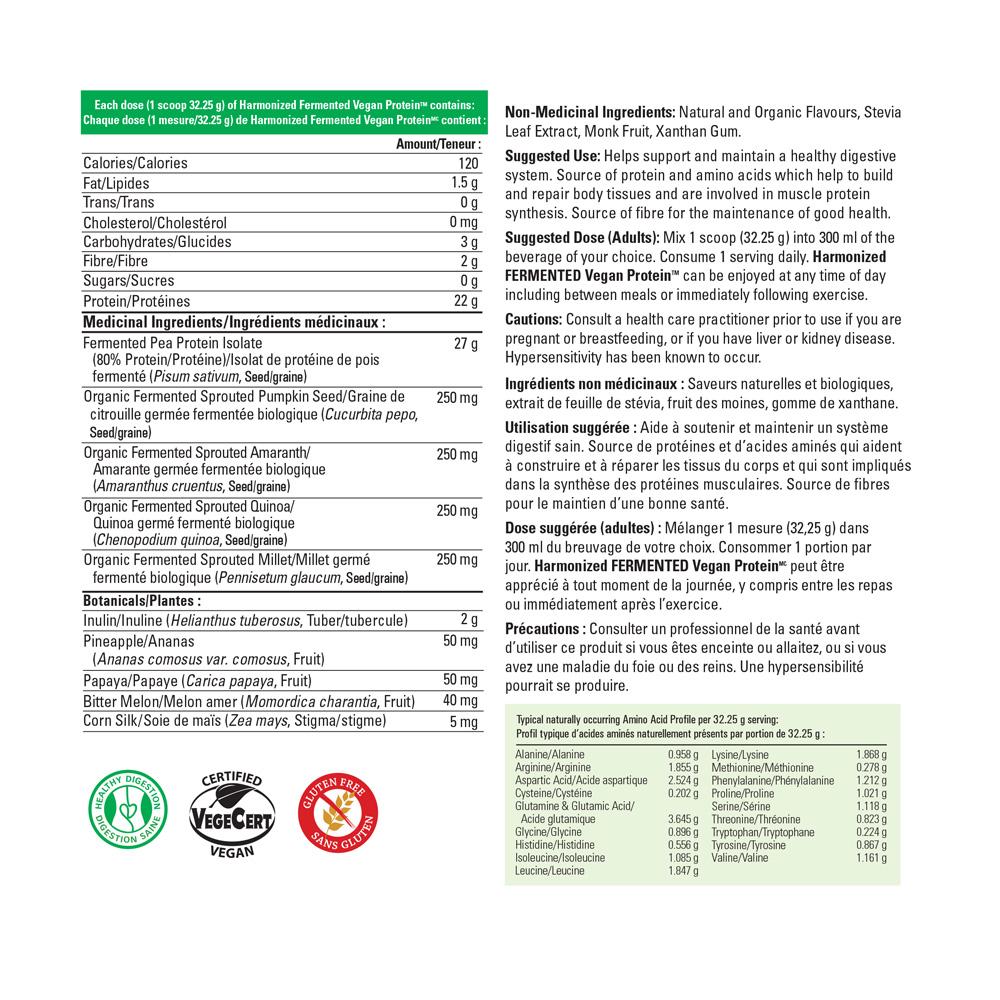 PV3411 Harmonized Fermented Vegan Protein Vanilla Label