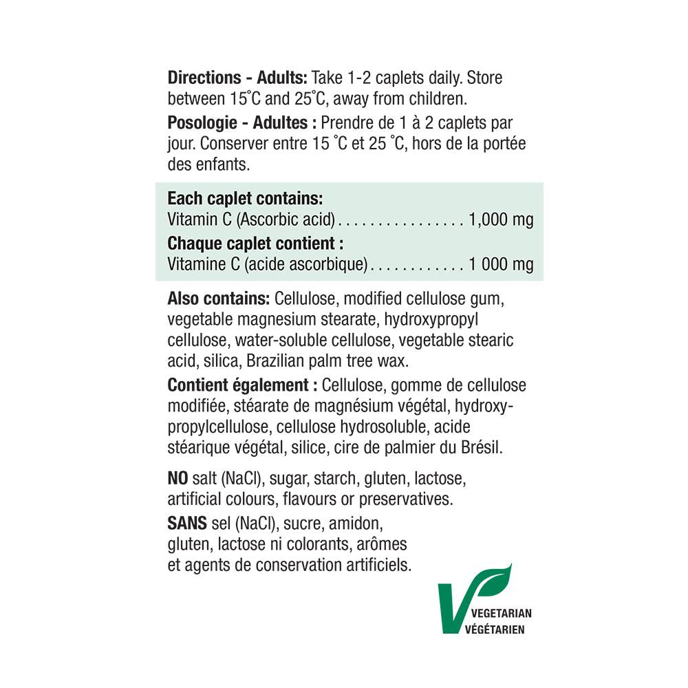 2078 Vitamin C 1000 mg label