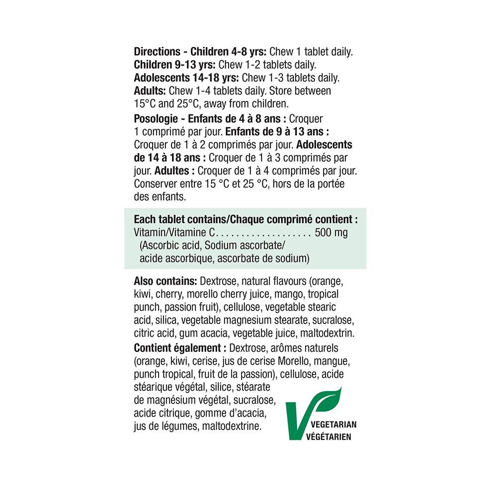 2457 Vitamin Chewable 500mg label