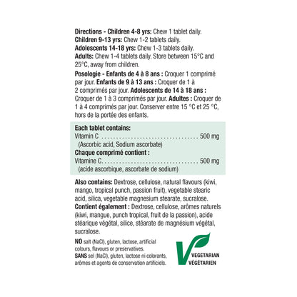 2457 Vitamin Chewable 500mg Label