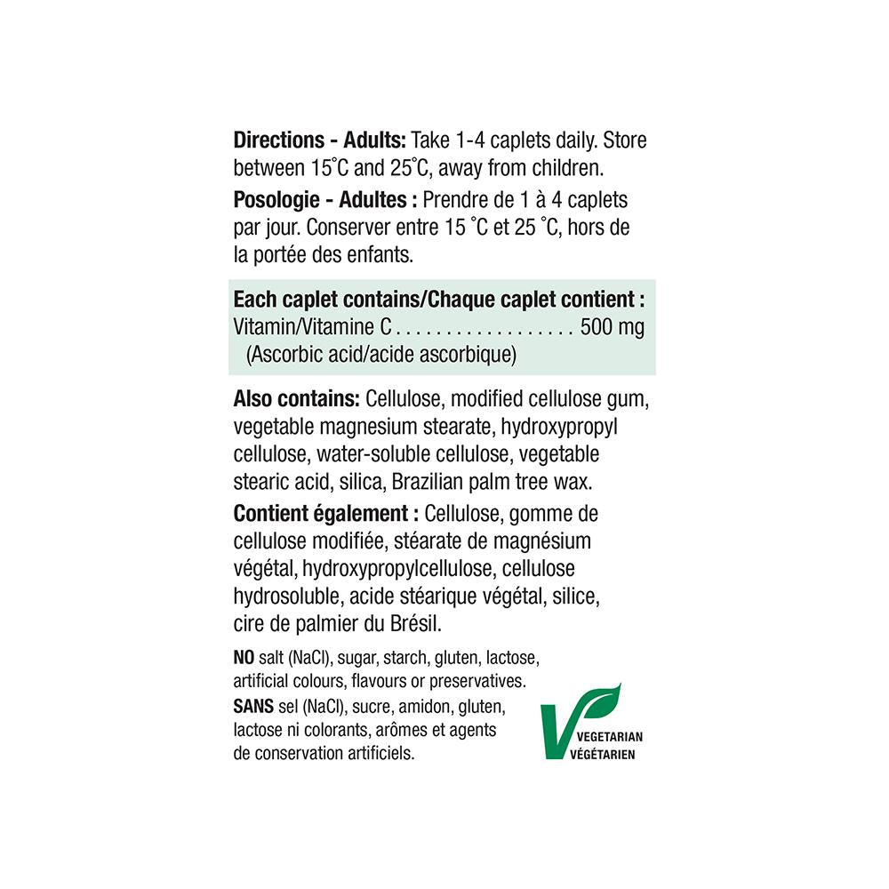 2029 Vitamin C 500 mg label