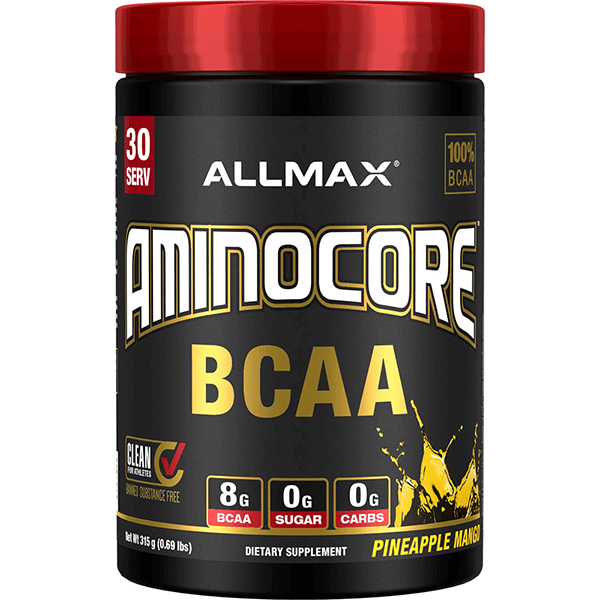 Allmax aminocore bcaa 30 servings 315g pineapple mango flavour