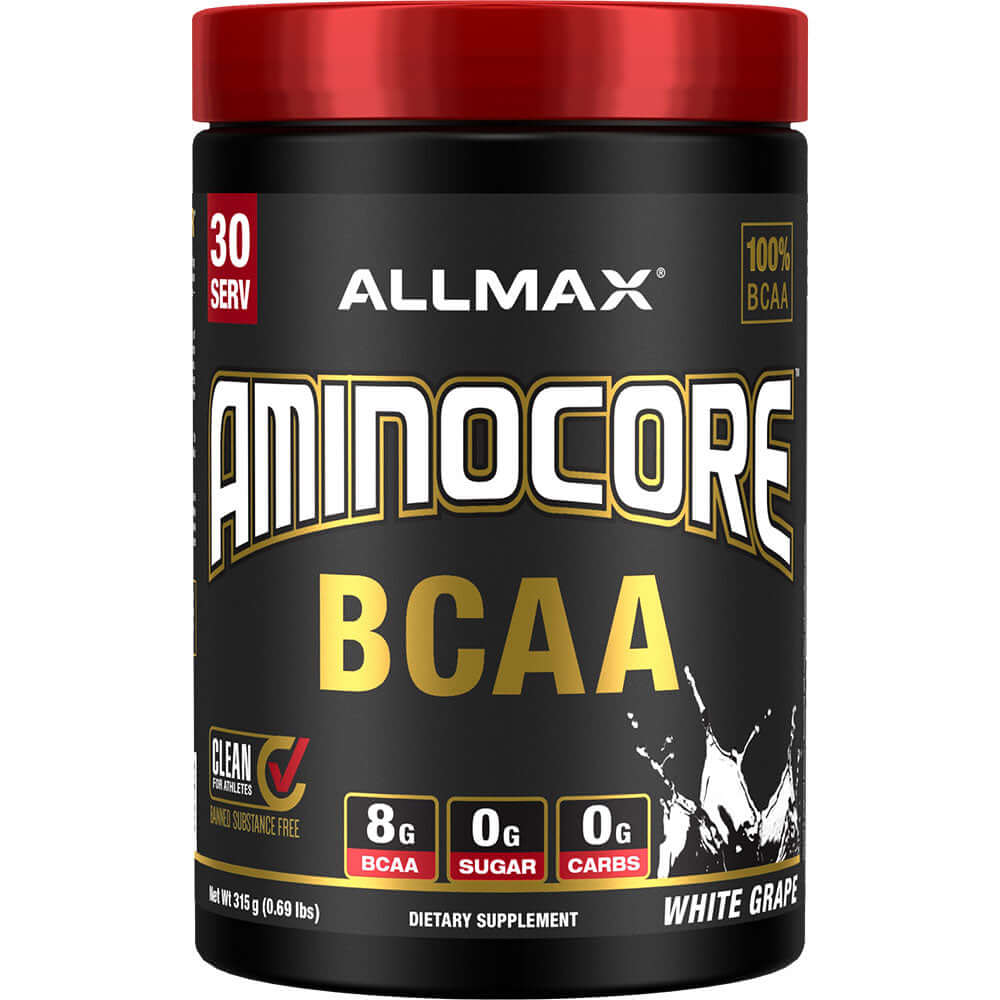 Allmax aminocore bcaa 30 servings 315g white grape flavour