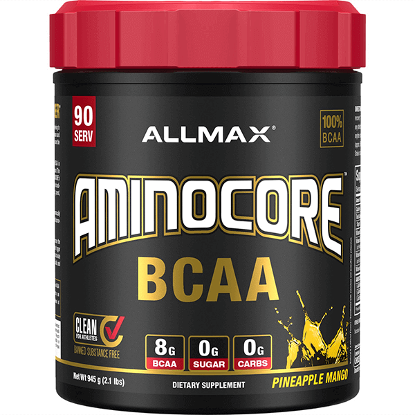 Allmax aminocore bcaa 90 servings 945g pineapple mango flavour