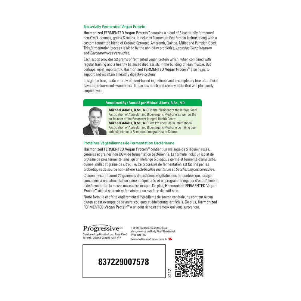 PV3412 Harmonized Fermented Vegan Protein Unflavoured Label