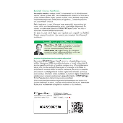 PV3412 Harmonized Fermented Vegan Protein Unflavoured Label